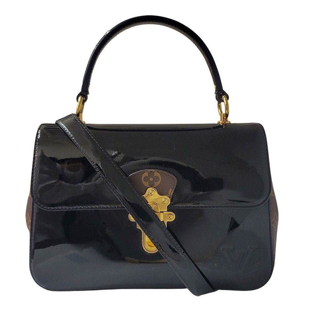 Louis Vuitton Monogram Vernis Cherry Wood PM Noir Black Handbag